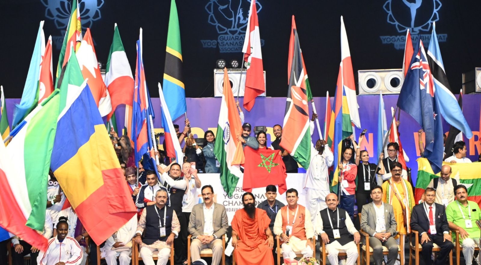 Baba Ramdev at World Yogasana opening
