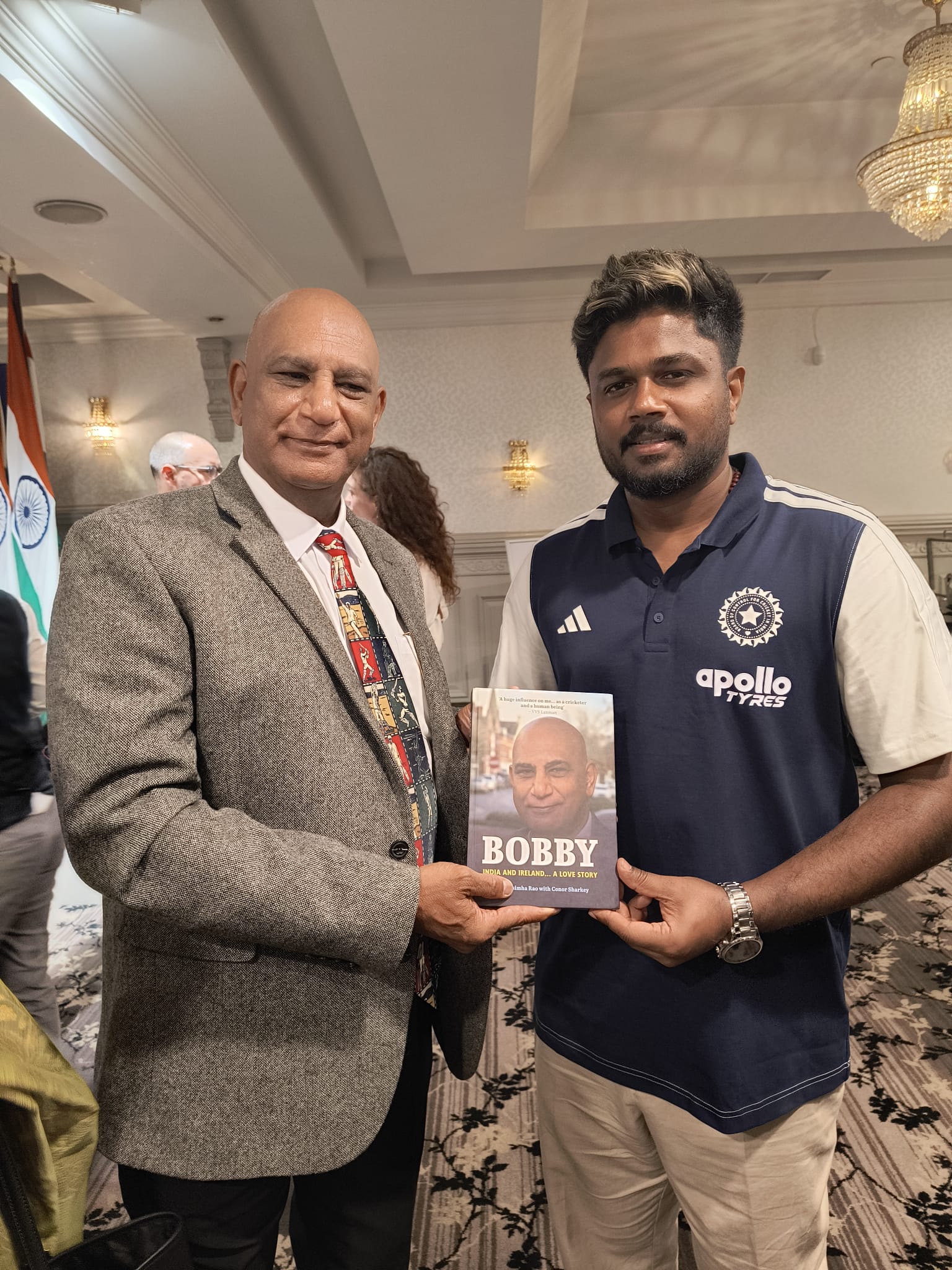 MV Narasimha Rao with Sanju Samson