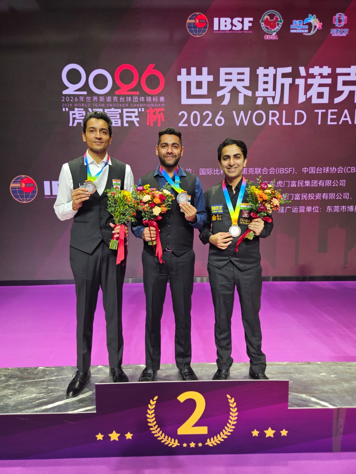 India won silver medal at the World Snooker Team Championship