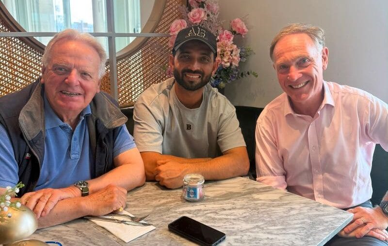 Ajinkya Rahane with Imagineear officials