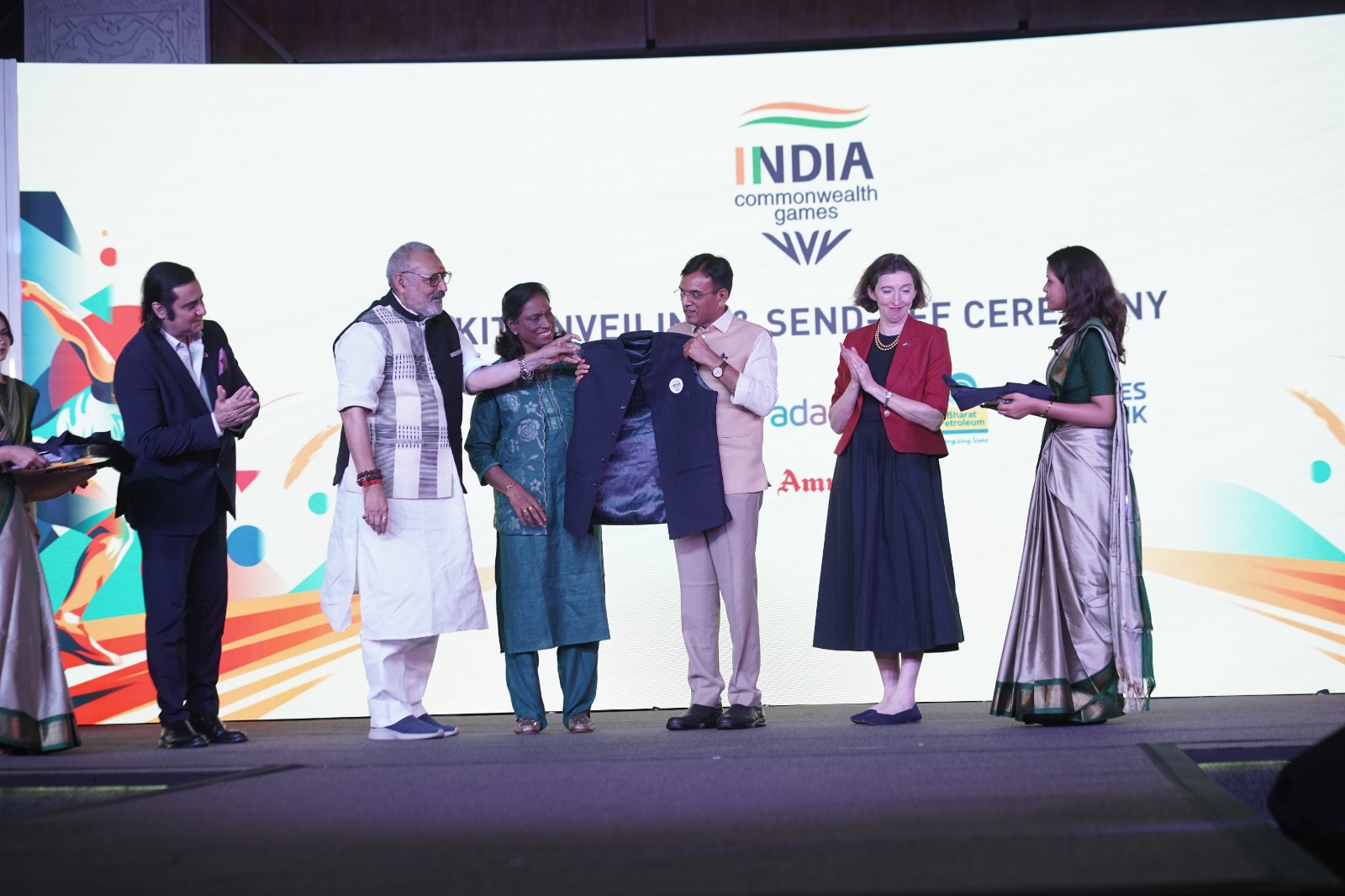 Unveiling of the official team kit for Indian CWG contingent