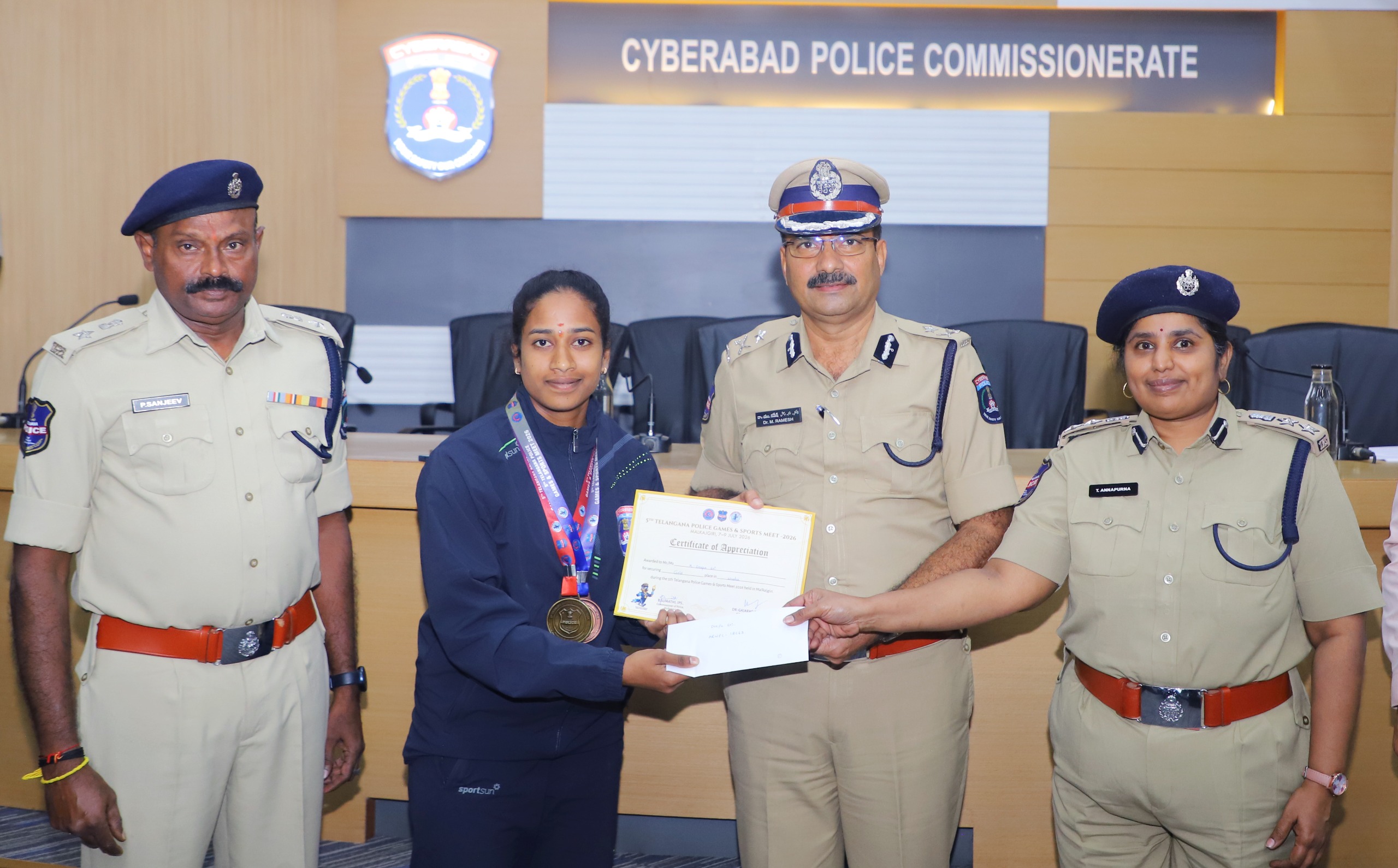 Cyberabad Police win 37 medals at 5th Telangana Police Games & Sports meet