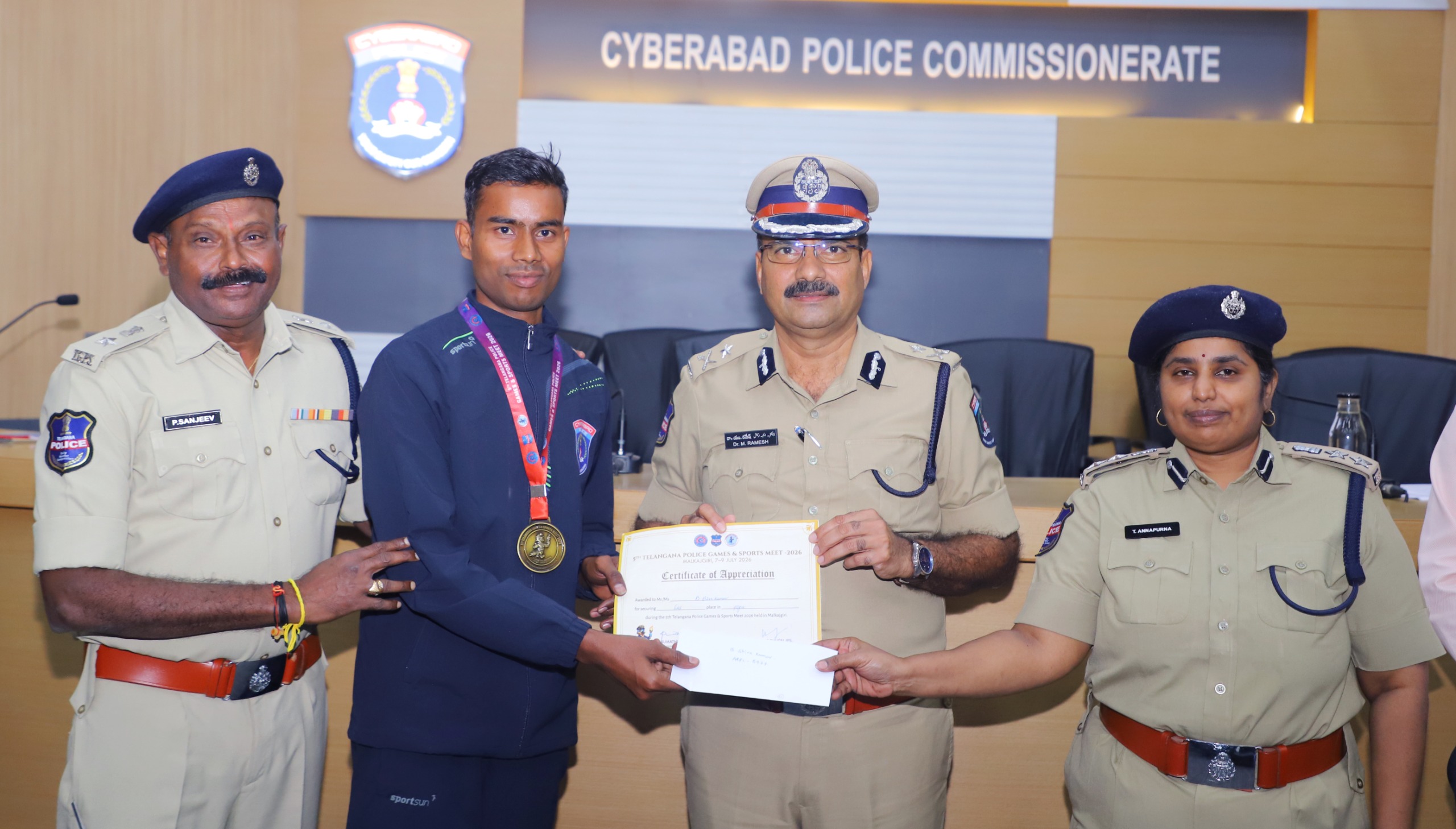 Cyberabad Police win 37 medals at 5th Telangana Police Games & Sports meet