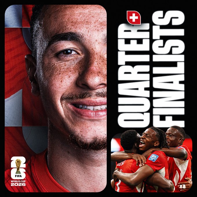 Switzerland reach first World Cup quarters since 1954