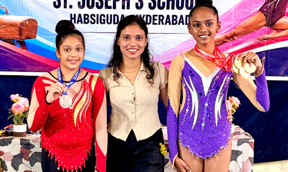 Manya Joyce and Naisha with coach Alice Joe