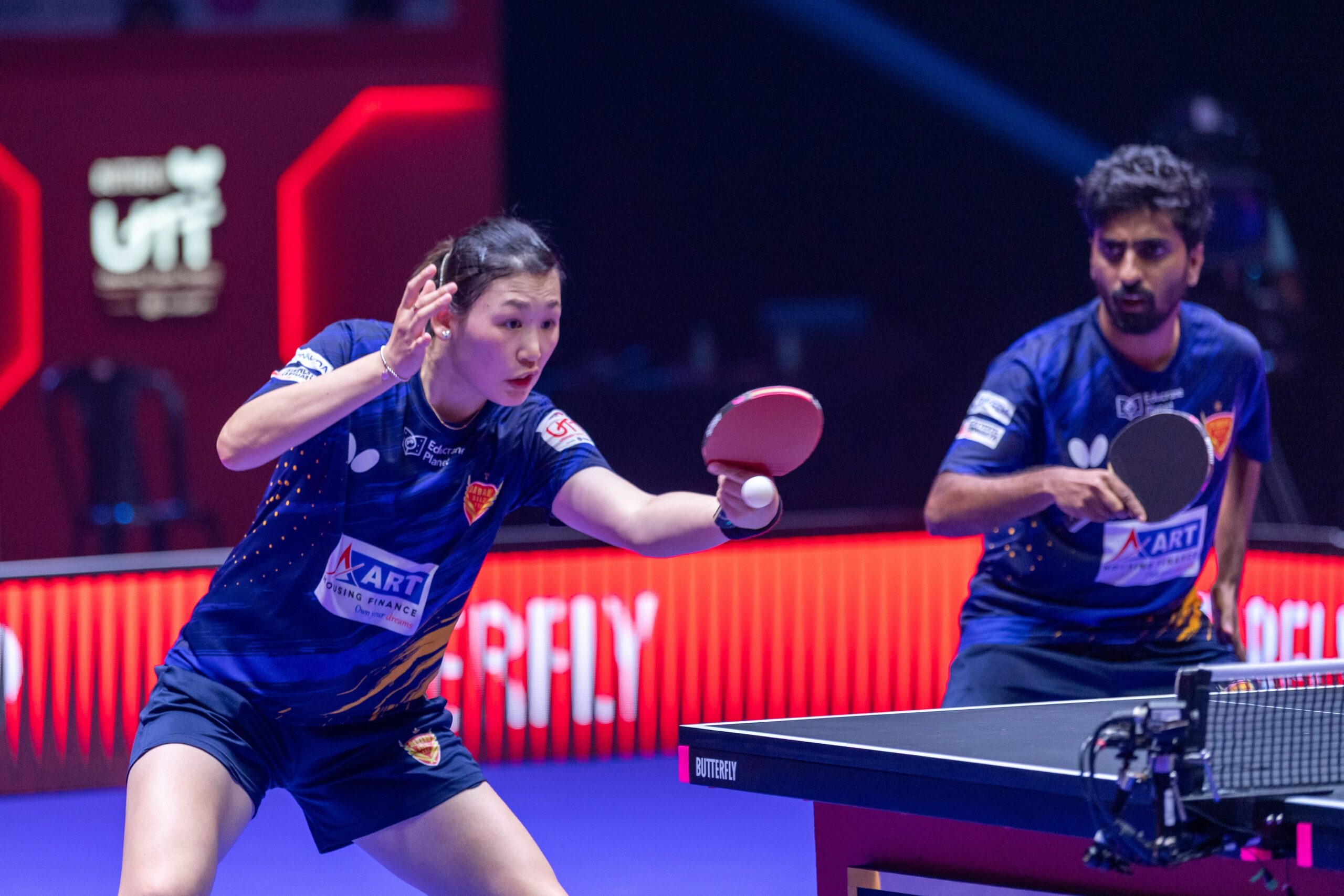 Maria Xiao and Sathiyan Gnanasekaran of Dabang Delhi