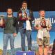 Rohith Krishna and Raja Rithvik on the podium