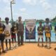Winners of the Under-14 National Series AITA tournament at the Sania Mirza Tennis Academy