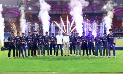 Hyderabad Under-19 team which had won the Vinoo Mankad Trophy