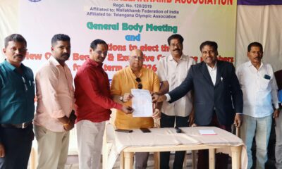 Mahesh and Gopal unanimously elected president and secretary of Telangana Mallakhamb Association