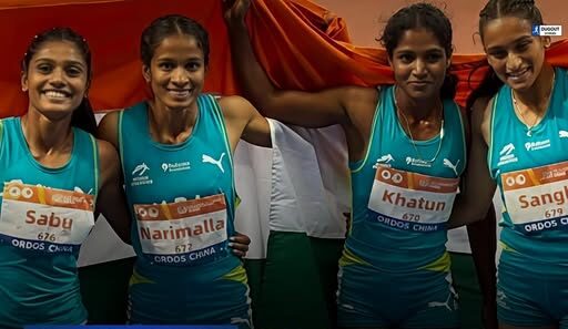 Pravallika and the Indian relay quartet