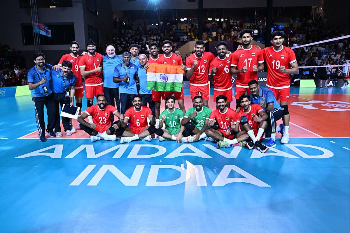 Indian volleyball team won the bronze in Ahmedabad