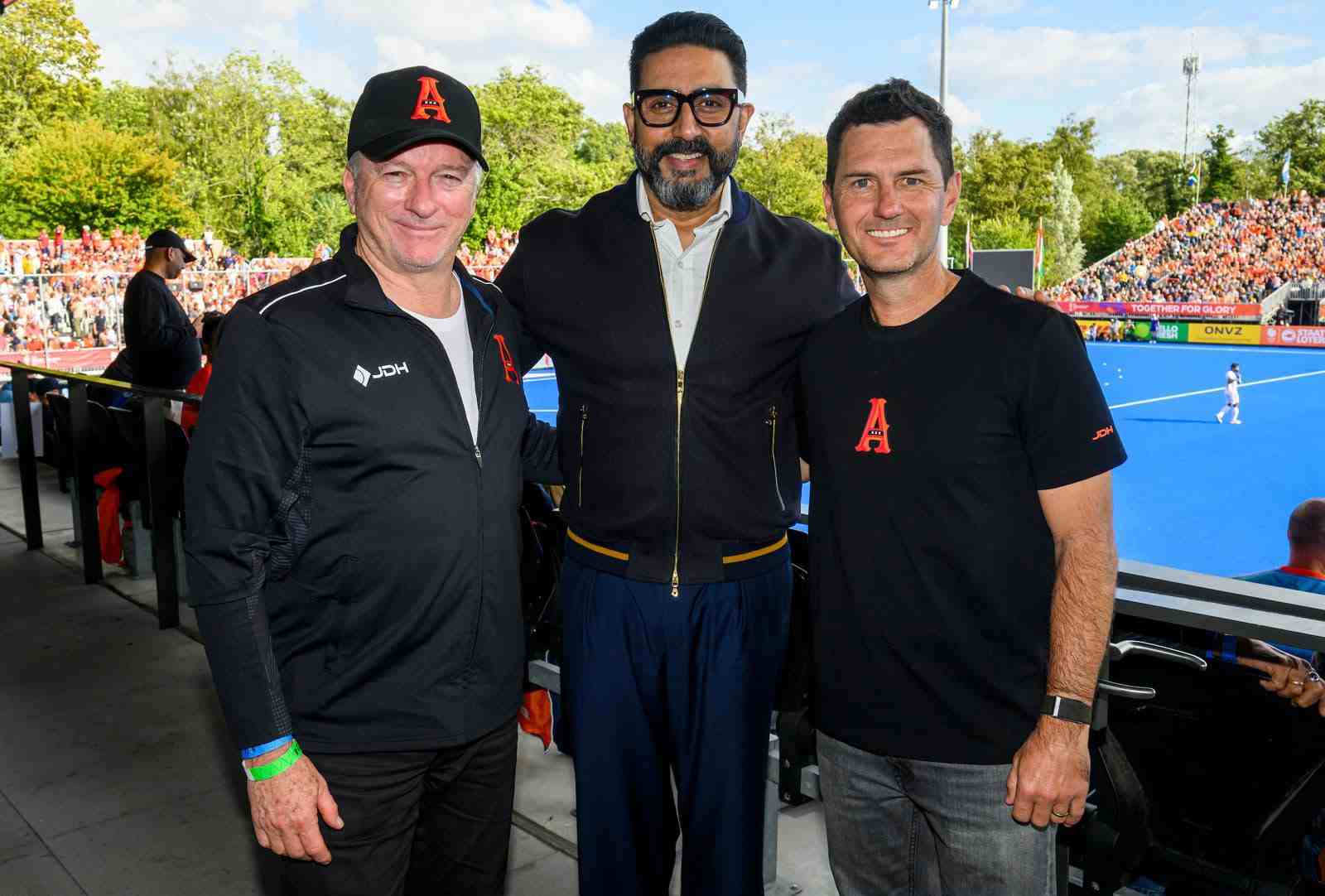 Abhishek Bachchan with Steve Waugh and Jamie Dwyer