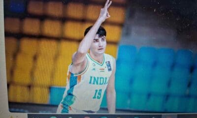 India's Ansh Tomar scores against Iran