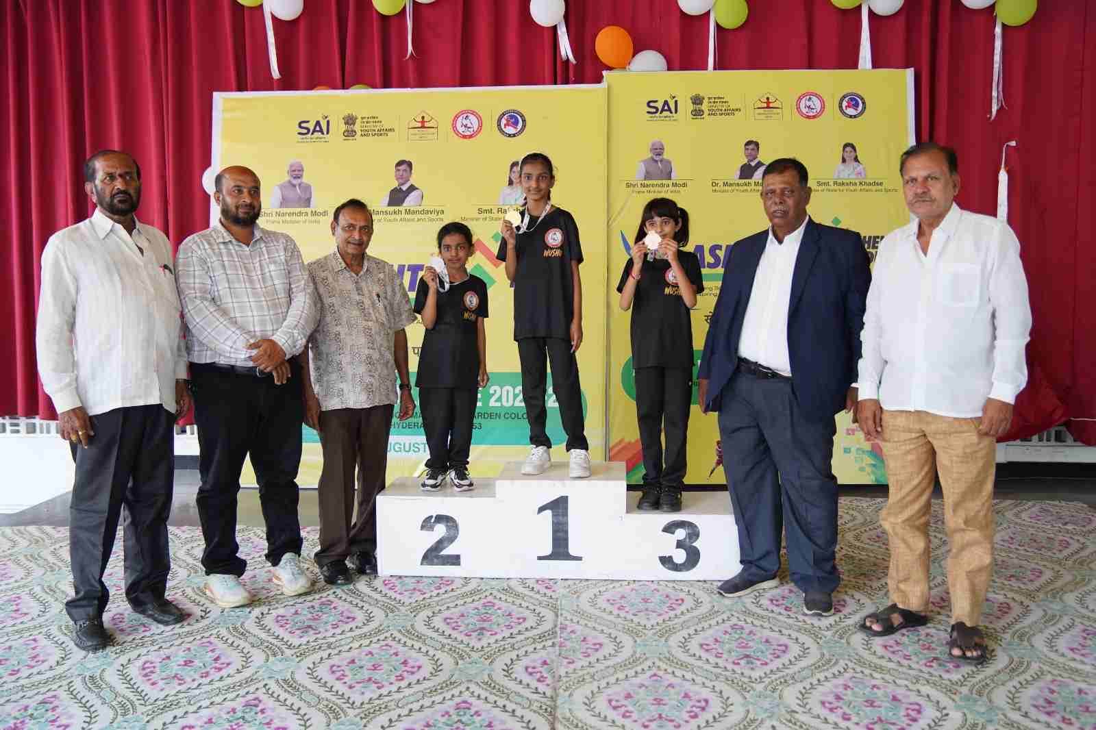 Nida Begum bagged the honours in Asmita Khelo India Wushu League