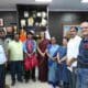 Dhanush Srikanth being felicitated by SATG MD Sonibala Devi