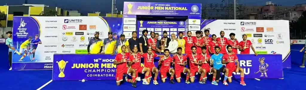 Punjab finished 3rd at the Junior Men's National Hockey Championship