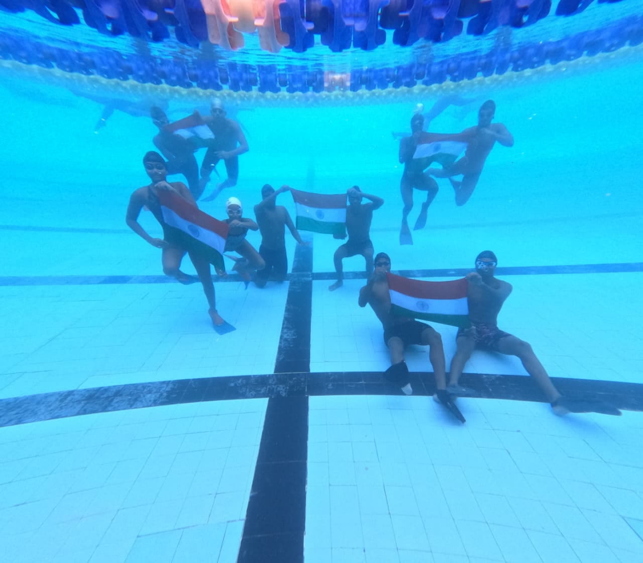 Independence Day celebrations by SATG swimmers