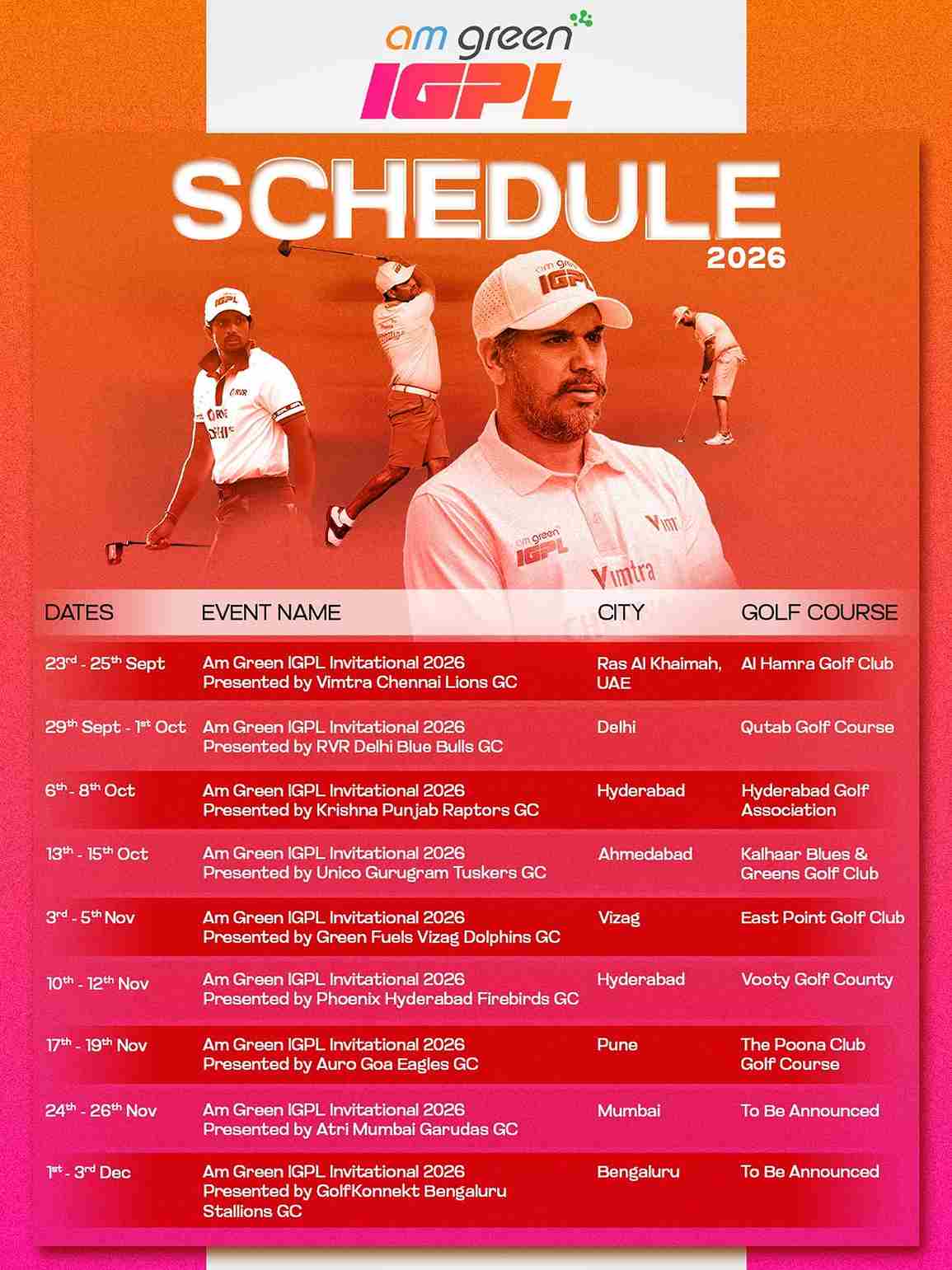 IGPL Schedule