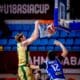 Isaac Riddle of Australia dunks the ball against Chinese Taipei