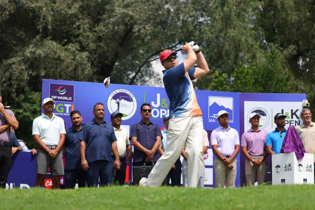 Ceremonial tee-off by J&K CM Omar Abdullah at the J&K Open