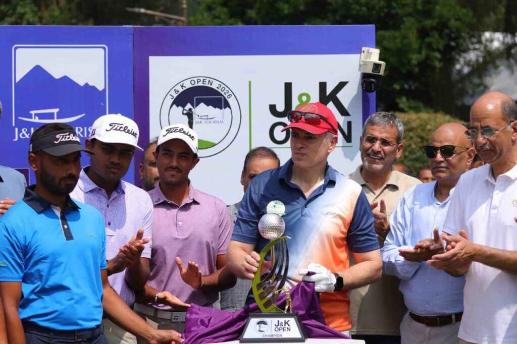 J&K Open trophy unveiling by J&K CM Omar Abdullah