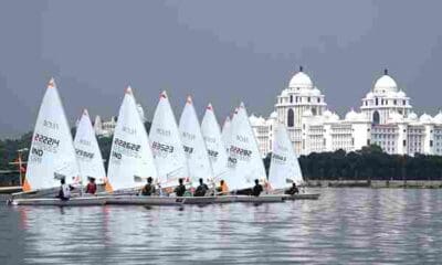 Sailing at the Hussain Sagar lake