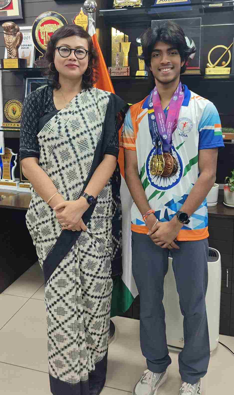 Pranav Madav Surapaneni with Dr A Sonibal Devi