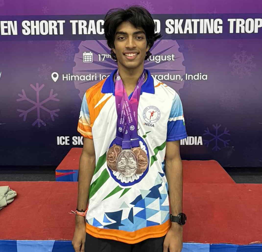 Telangana’s Pranav bags three medals at Asian Open Short Track Championship in Dehradun
