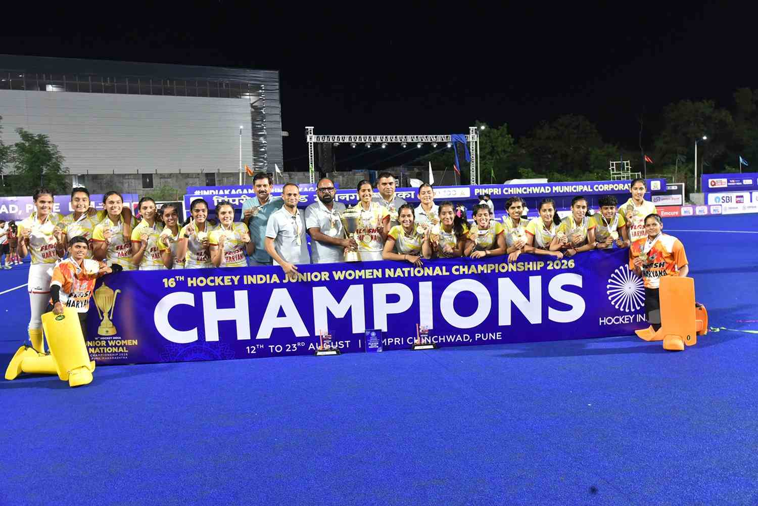 Haryana won the final of the Junior Women's national Championship