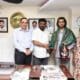 Raja Rithvik with SATG chairman K Shiv Sena Reddy