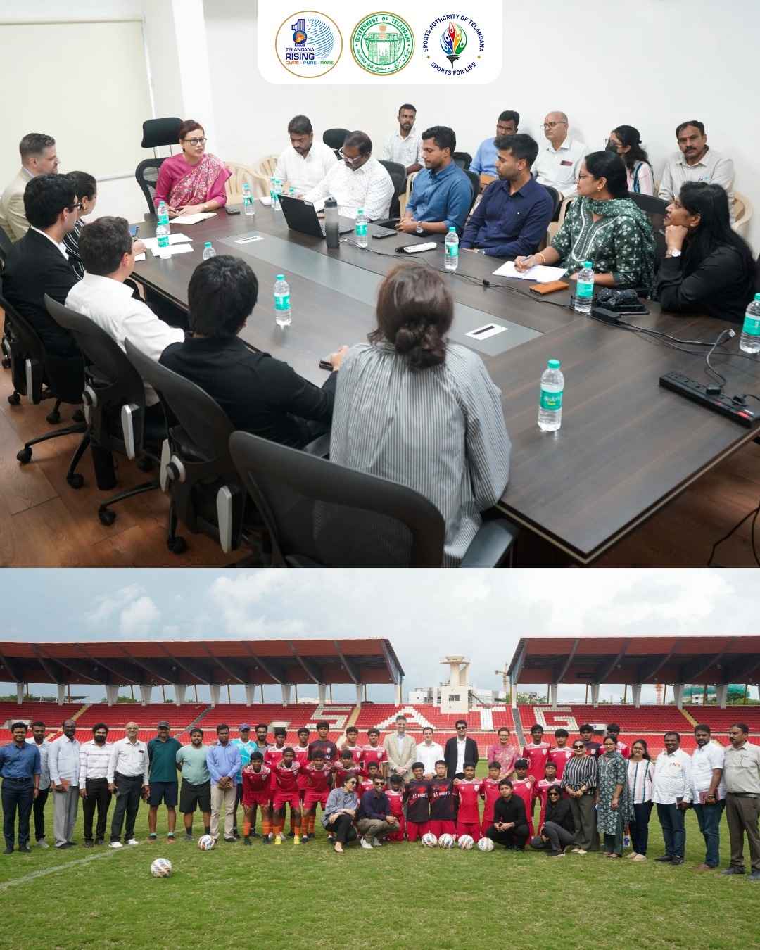USA consulate officials with SATG MD Dr A Sonibala Devi and others