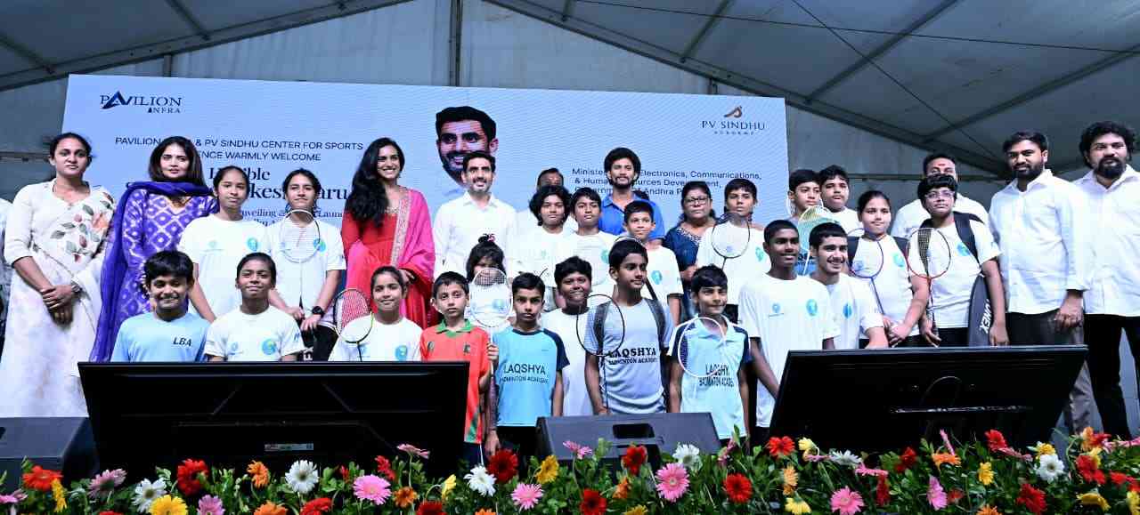 Nara Lokesh lays foundation stone for PV Sindhu Center for Sports Excellence