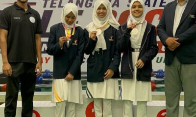 Faiza and Fareha won gold, while Anam Sultana and Asfiya won the silver at the Telangana Table soccer meet