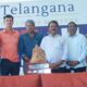 Kapil Dev and Telangana miniser J Krishna Rao at the announcement of the Telangana Golconda Masters