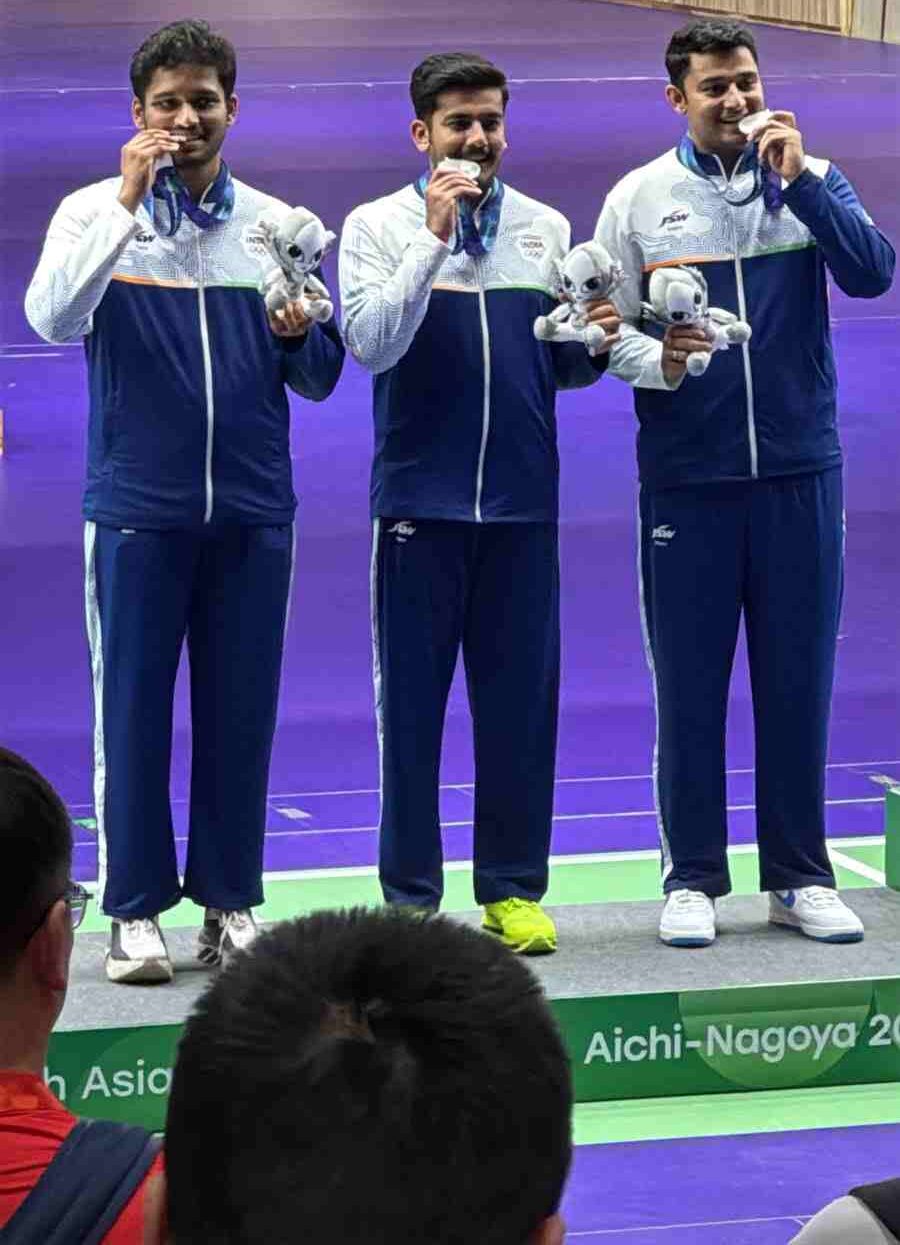 India secure team silver in men's 50m Rifle 3 positions at Asian Games