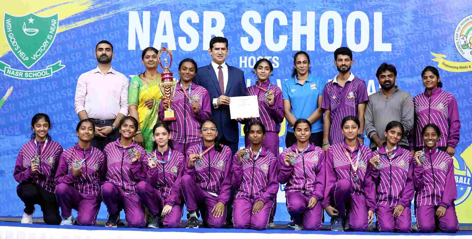 Andhra Pradesh and Telangana girls who finished runners-up in Under-17 category