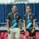 Akula Sreeja with coach Somnath Ghosh