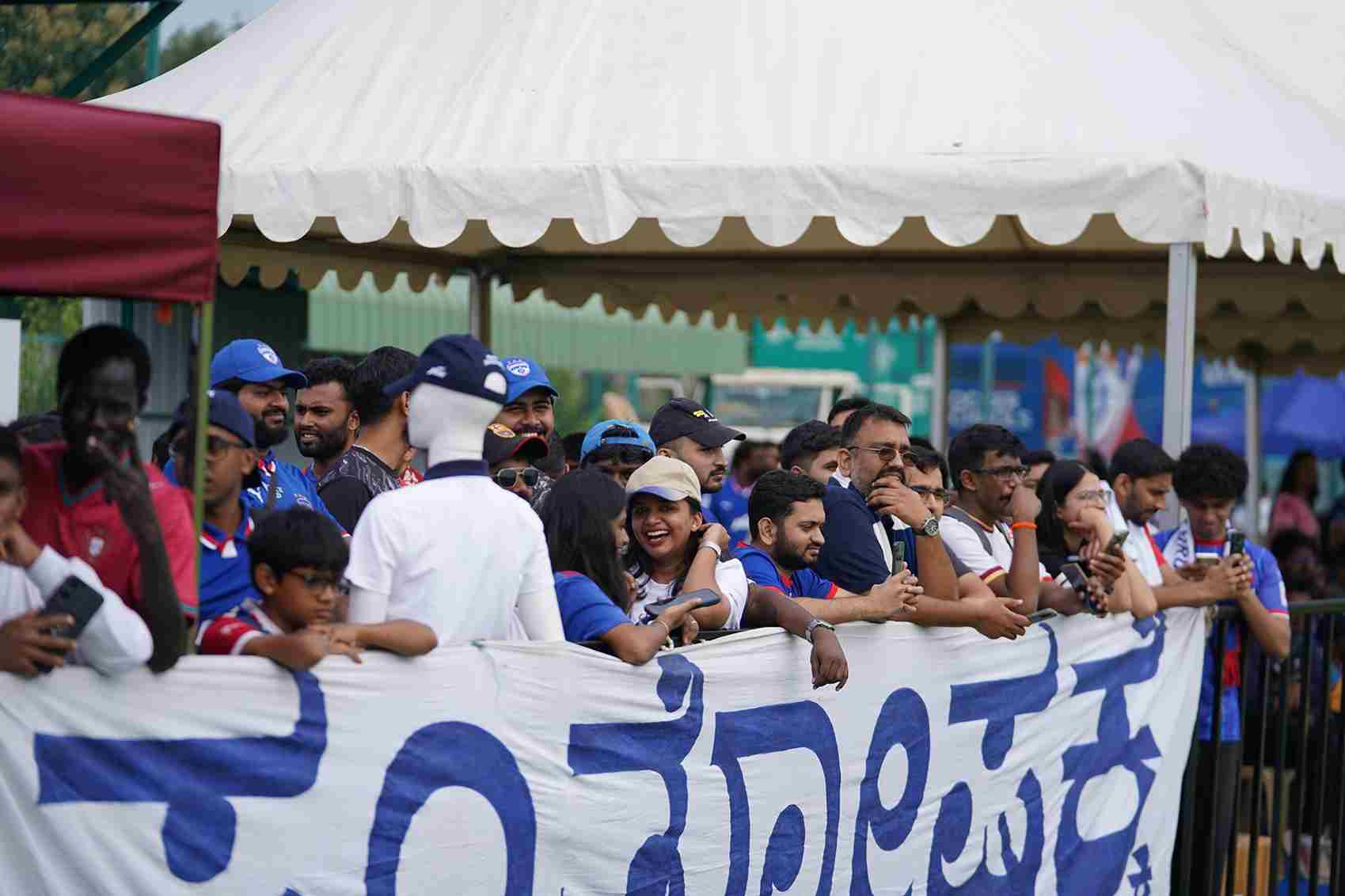 Fans at the BFC training session