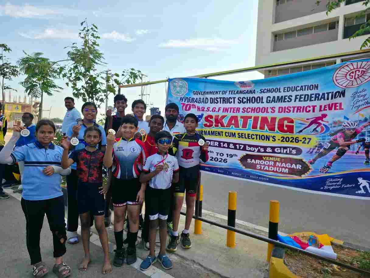 Bharatiya Vidya Bhavan skaters hog the limelight with a rich haul of medals