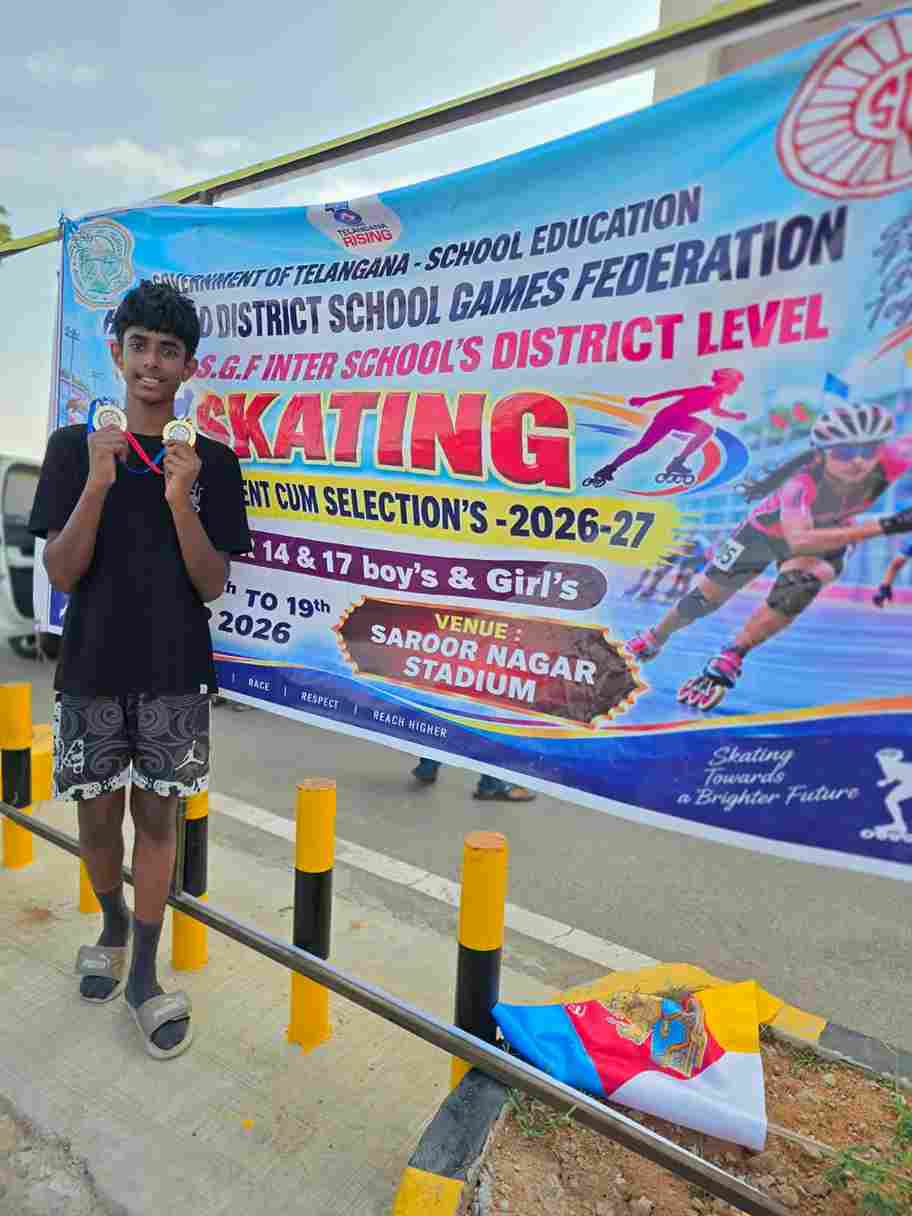 Chitta Lokeshwar won a gold, a silver, and a bronze medal in the Under-17 category