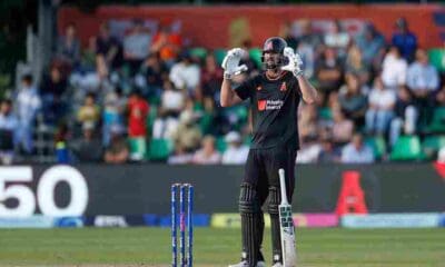 Tim David hit an unbeaten half-century in Amsterdam Flames win over Rotterdam Dockers