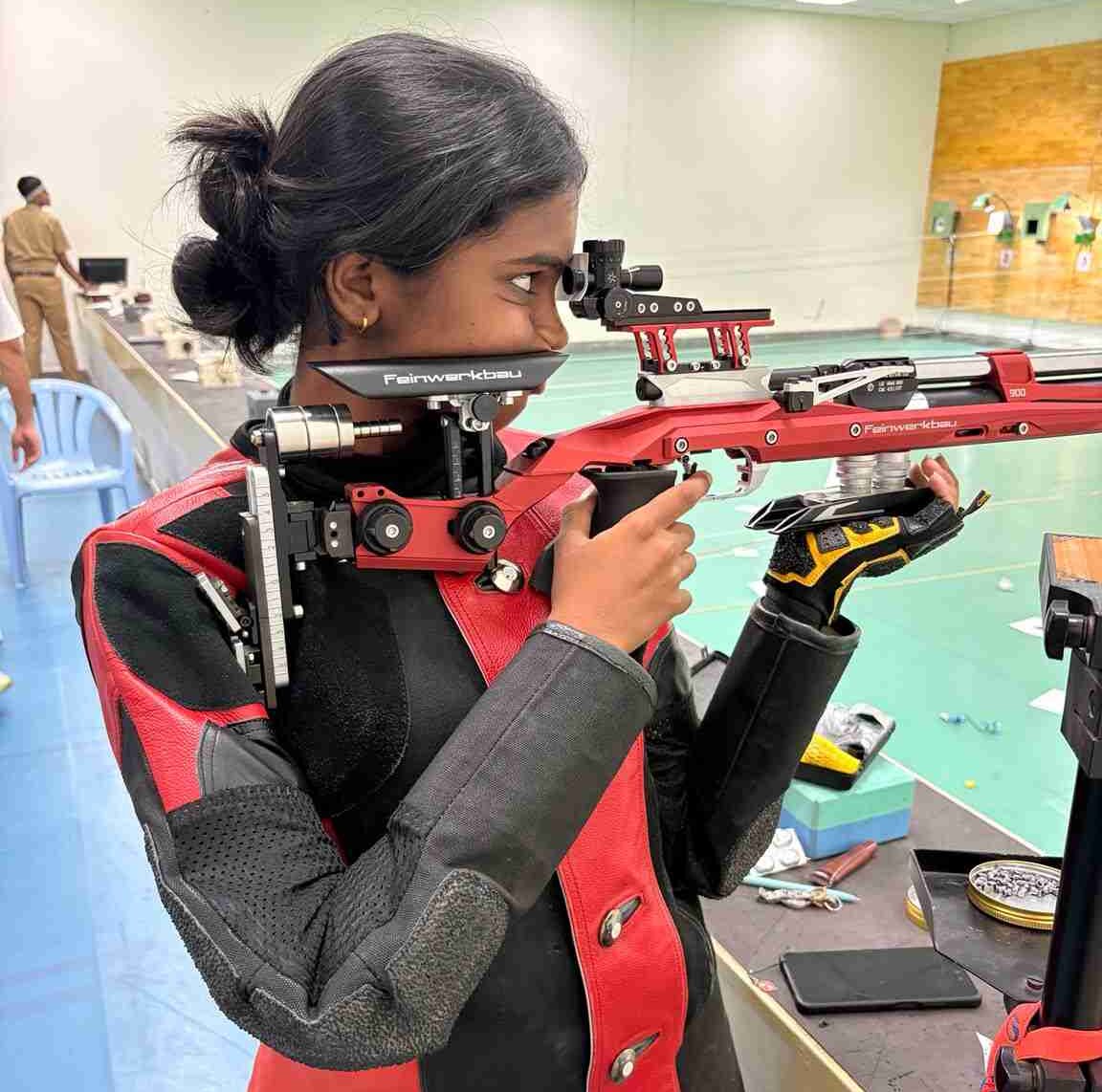 HPS (Begumpet) lass Eeshithva Telu shoots down two silver medals at the IPSC Nationals 2026