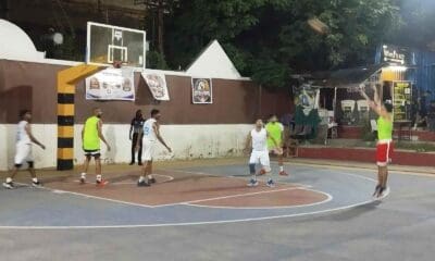 Sanjay Bhadu attempting a 2 point shot for Freestyle Ballers against 125 Infantry Batallion