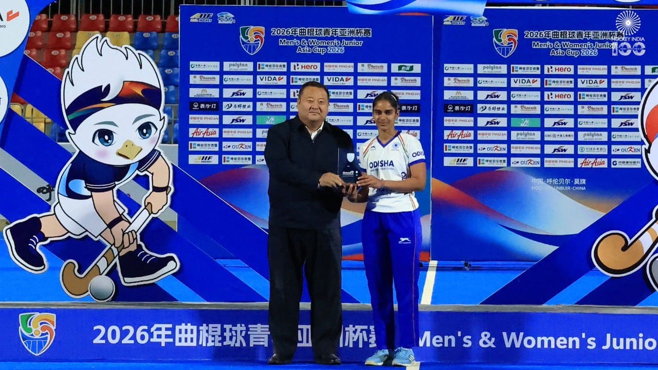 Nidhi is named the Best Goalkeeper of the AHF Junior Asia Cup 2026 after playing a vital role in India’s title-winning campaign