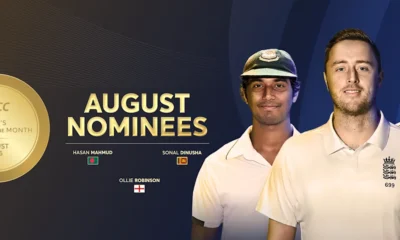 Sri Lanka’s Dinusha and Isle of Man’s Lucy head ICC POTM nominees for August 2026