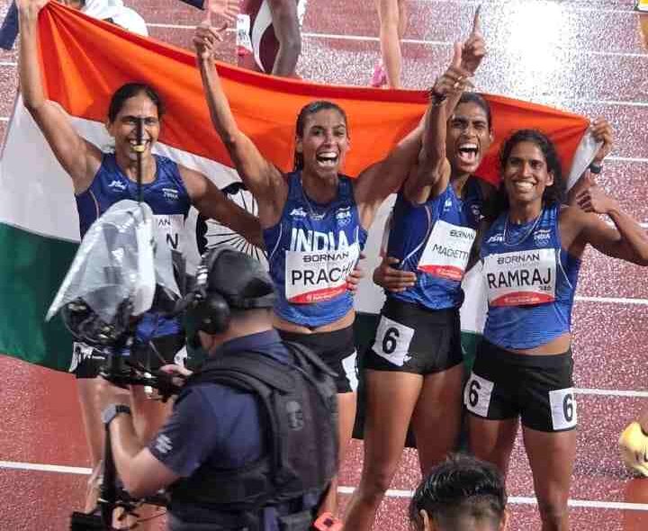 India women’s 4x400m relay team ends gold wait; Gulveer Singh completes hat-trick