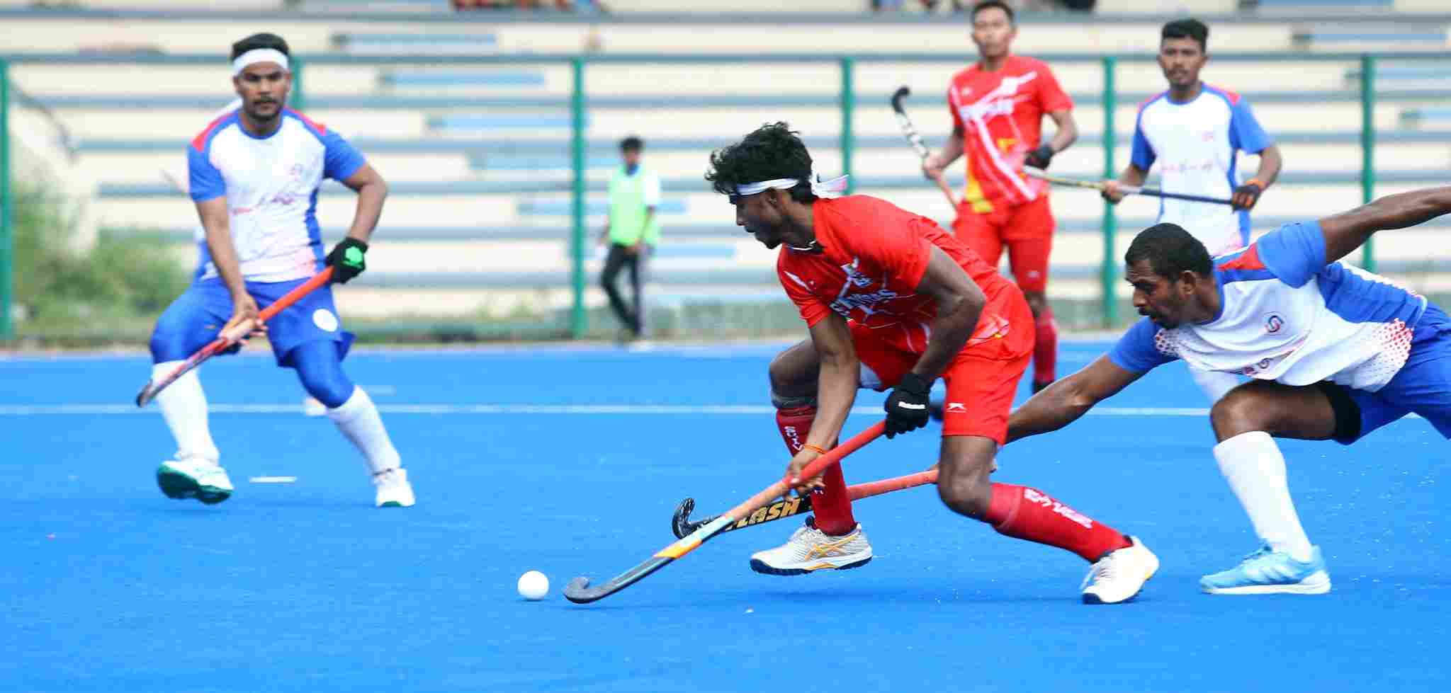 , Services Sports Control Board registered a 5-2 win over Union Bank of India