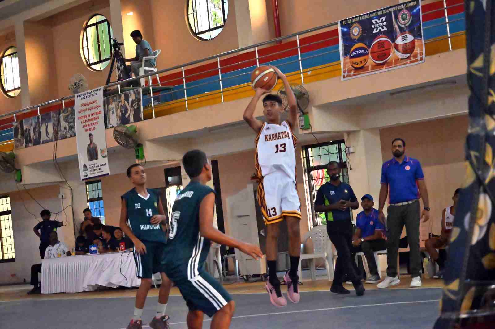Karnataka pull off a 47-44 thriller against Jharkhand in 51st Sub-Junior National Basketball Championship