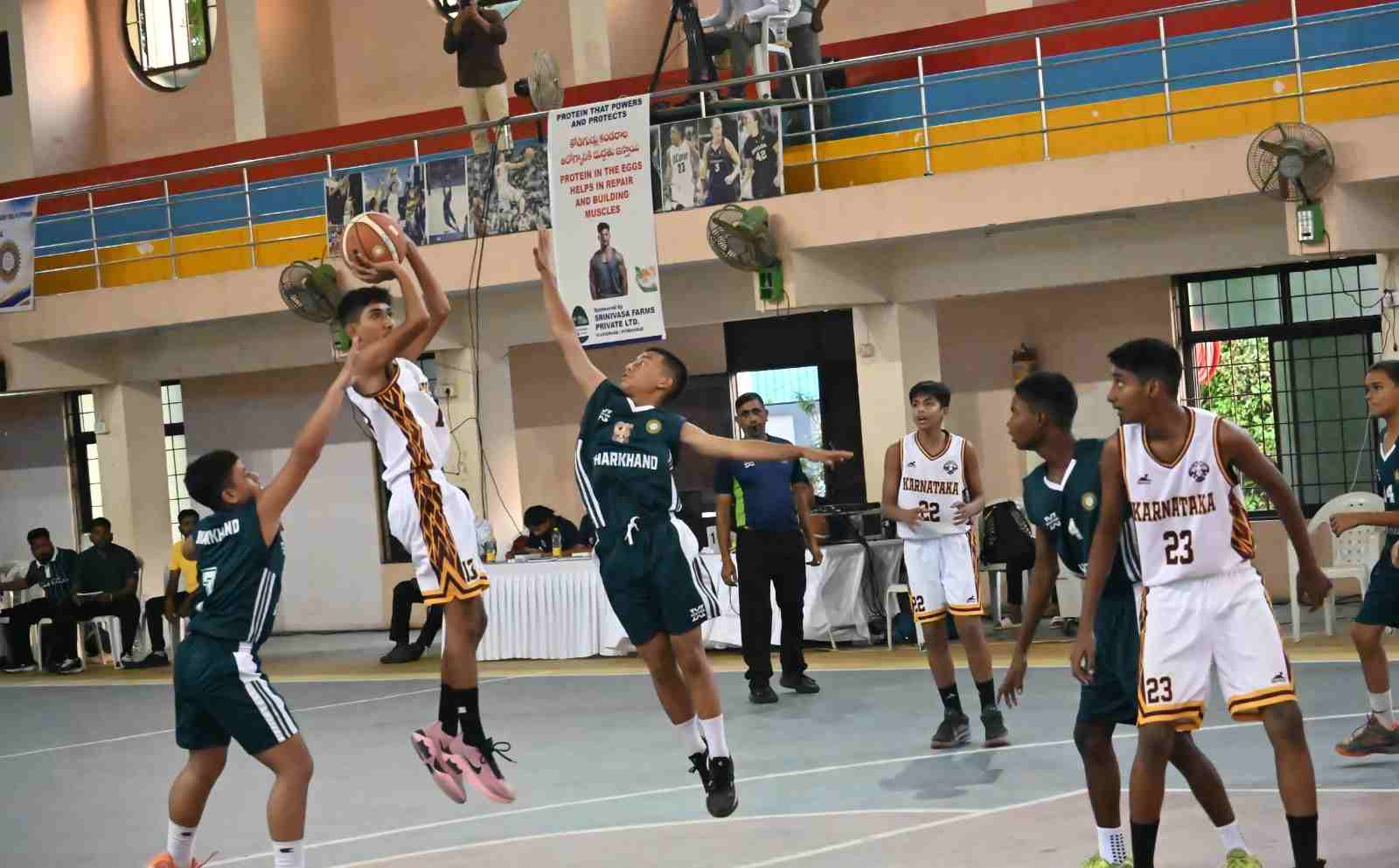 Karnataka pull off a 47-44 thriller against Jharkhand in 51st Sub-Junior National Basketball Championship 